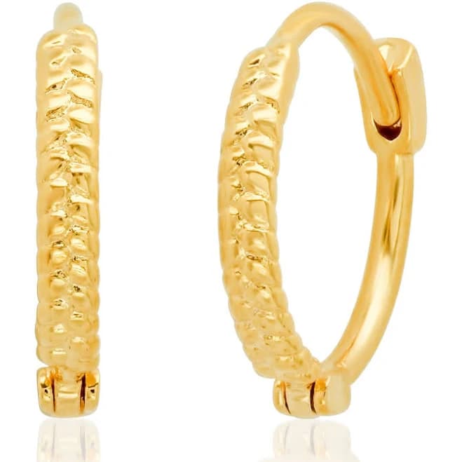 Braided Gold Hoops