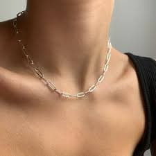 925 Sterling Silver 4mm Paperclip Link Chain Necklace, Minimalist 16''-30'' By Oliver & Navy - Walmart.com