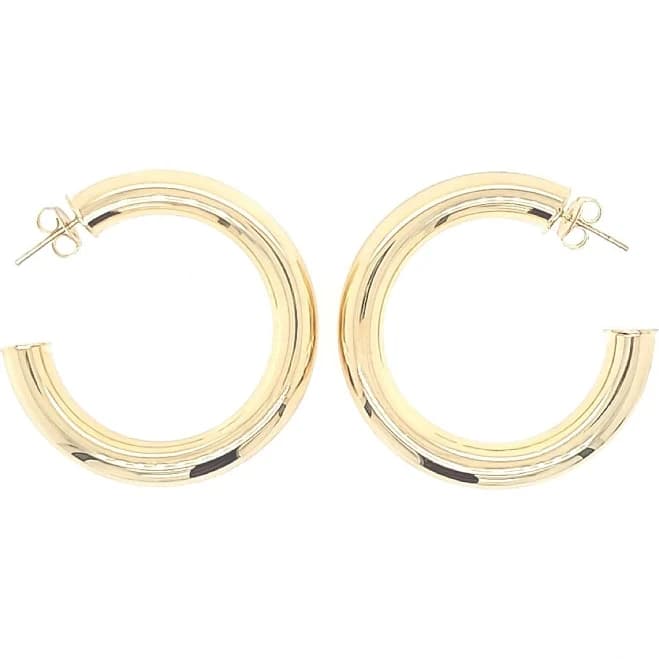 Chunky Open Hoops Earrings