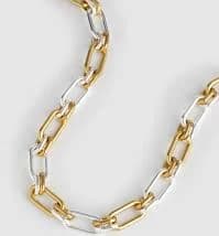 Mixed-Metal Chunky Link Chain Necklace