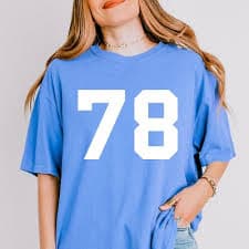 Football Jersey 78 - Womens Garment Dyed Tee : Target