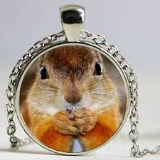 SQUIRREL CUTE large charm pendant 20" Sterling Silver 925 necklace gold gift | eBay