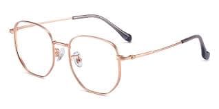 Kaylee - Square Gold Glasses for Men & Women - Lensmart