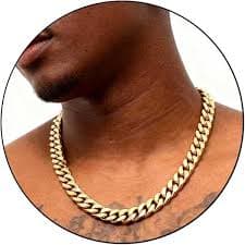 Amazon.com: Diamond2Deal 10k Yellow Gold 4.3mm Semi-Solid Curb Chain Necklace: Clothing, Shoes & Jewelry