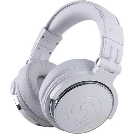 2canz Pro Matte White Over-Ear Professional Wired DJ Headphones