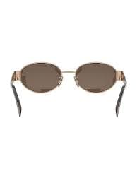 CELINE Metal Triomphe 54MM Oval Sunglasses | Saks Fifth Avenue