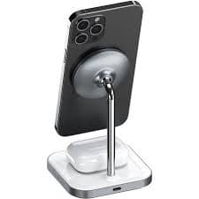 Satechi 2-In-1 Magnetic Wireless Charging Stand for iPhone 12/13 & AirPods Pro ST-WMCS2M