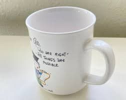 1983 Vintage Dear God Kids "dear God, You Are Right - All Things Are Possible" Cup/mug ~ Collectible - Etsy Canada