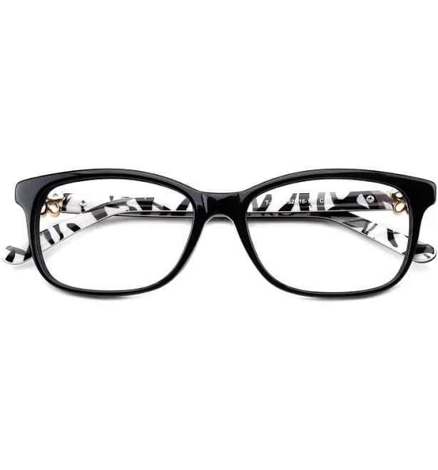 Sllac Rectangle Glasses Online, Striped Full Rim Frame, Afterwards