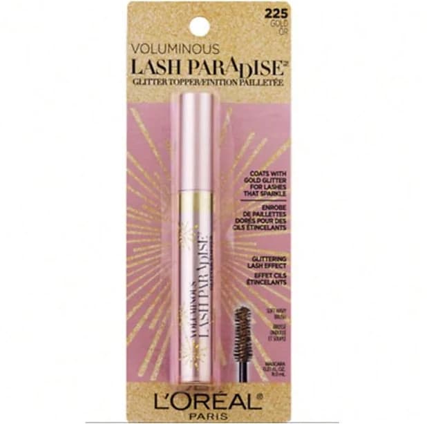 L’Oreal Paris Loreal Voluminous Lash Paradise Glitter Topper 225 Gold Or 0.27 Oz,