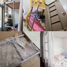 Amazon.com: YANBI Adjustable Bunk Bed Ladder, Anti-Slip Bed Ladder Metal Iron 4/5 Steps, Vertically Rv Bunk Ladders with Hooks, Indoor Loft Bed Dorm Ladder (Color : Dark Gray, Size : 4 Step