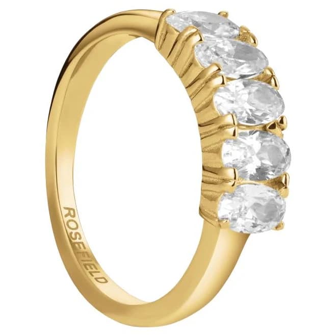 Rosefield Gold Oval Crystal Ring