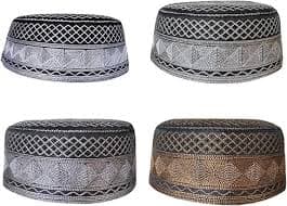 Amazon.com: Traditional Hat Adult Muslims Hat with Embroidery Pattern Hot Casual Present for Male Flat Top Hat White : Clothing, Shoes & Jewelry