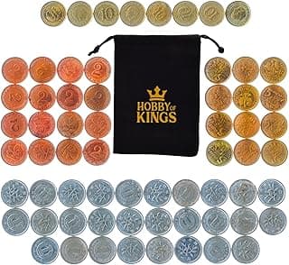 Points Coin Collection - 200 Points Total - 1, 2, 5, 10 Denominations - Themed Tokens from JP, PL, DE, TR - Retro Game Value System