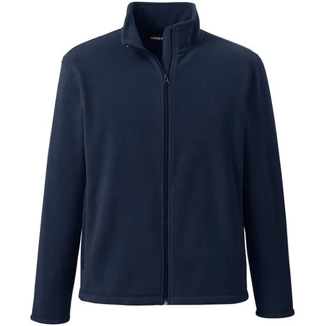 Lands' End Men's Full-Zip Mid-Weight Fleece Jacket