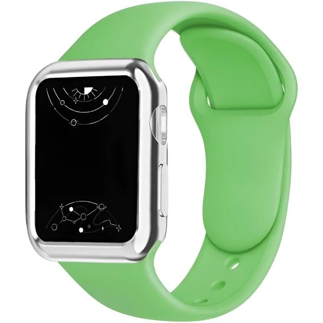 Electus Silicone Band With Case For Apple Watch 1-6+SE