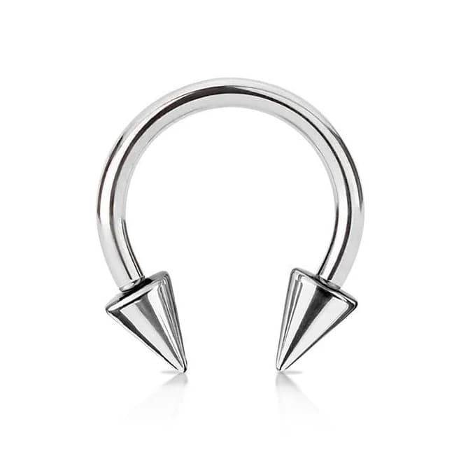 Spike Ends Horseshoe Circular Barbell