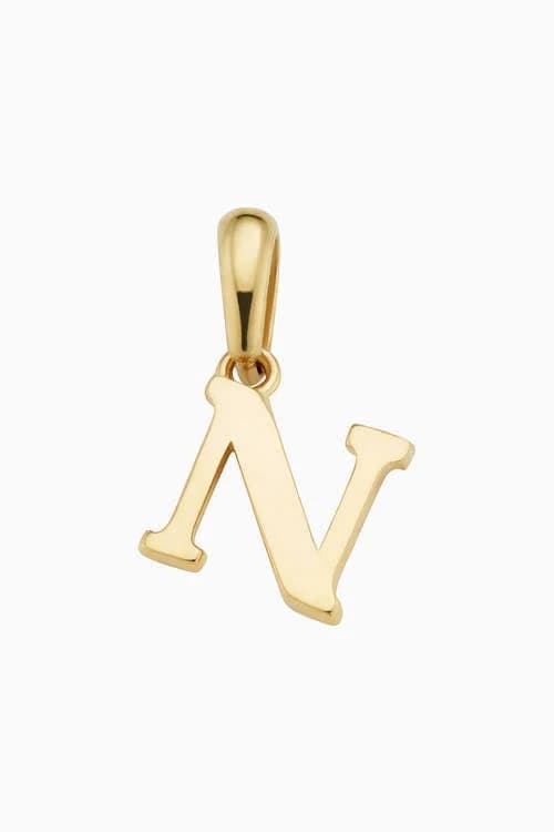 Oradina Women's 14K Gold My Letter Initial Pendant Charm