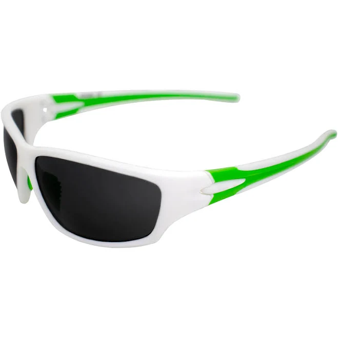 Alterimage Chance Wraparound Sports & Motorcycle Retro Sunglasses for Men or Women Black & White Coinjected Rubber Temples