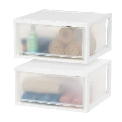 IRIS USA 47 Quart Extra Large Plastic Stacking Drawer