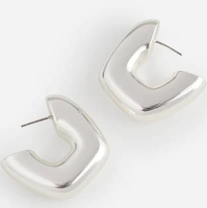Madewell Sculptural Large Statement Hoop Earrings