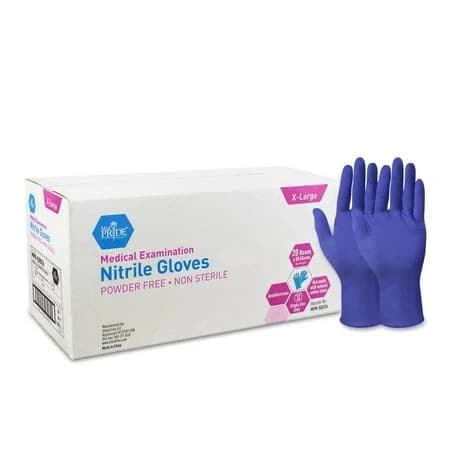 Med Pride Nitrile Disposable Powder & Latex-Free Gloves
