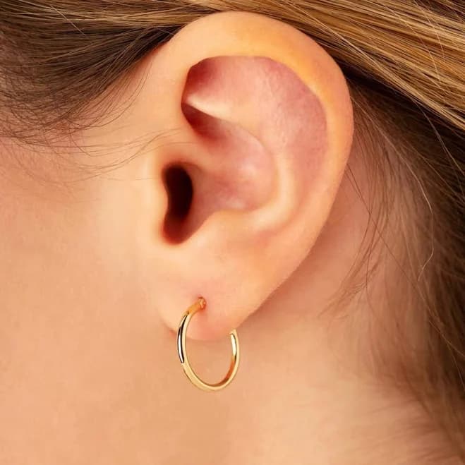 14K Gold Classic Hoops