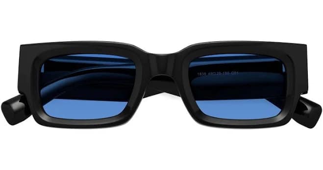Hipster Thick Rectangle Tinted Sunglasses Sunwear Lenses