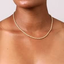 Solid 14k Gold Unisex Rope Chain Necklace Real Gold Over 925 Luxury Necklaces | eBay