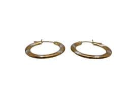 Gorgeous Solid 10k Yellow Gold Hoop Earrings! Free Shipping! | eBay