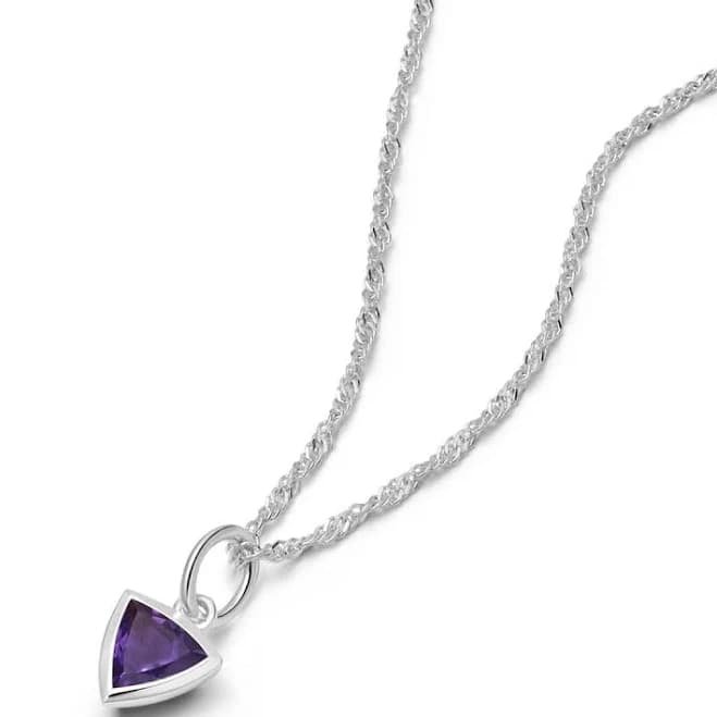 Daisy London Sterling Silver Emerald May Birthstone Charm Necklace