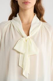 WAYF x Sara Walker Bow Georgette Blouse | Nordstrom
