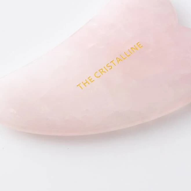 The Cristalline Women's Rose Quartz Gua Sha Heart Tool