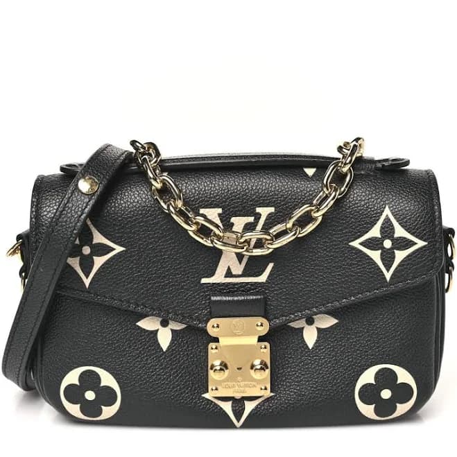 Louis Vuitton Pochette Metis Bicolor Monogram Empreinte Giant East West Shoulder Bag
