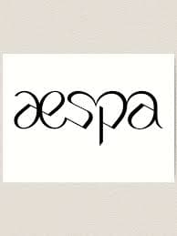 aespa - logo - black" Art Print for Sale by bballcourt | Redbubble