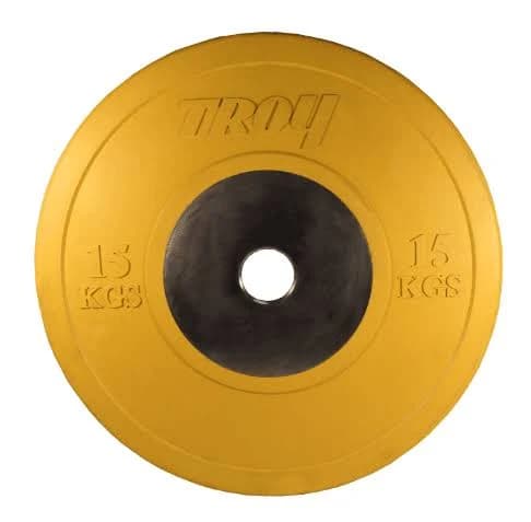 Troy 15kg Competition Bumper Plates - Pair