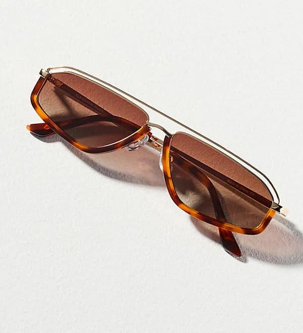 Eleventh Hour Polarized Slim Metal Aviator Sunglasses