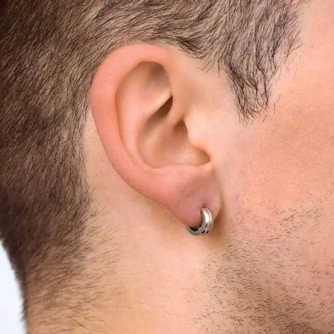 twistedpendant Mens Huggie Hoop Earrings For Mens