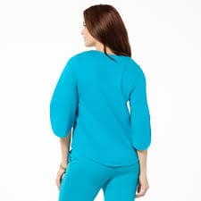 LB70 by Lloyd Boston Sculpted V-Neck Cape Blouse | HSN