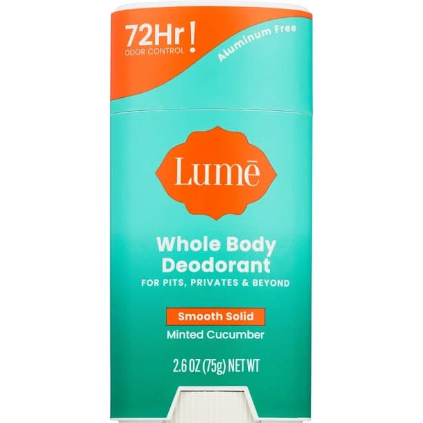 Lume Whole Body Smooth Solid Deodorant Stick Minted Cucumber