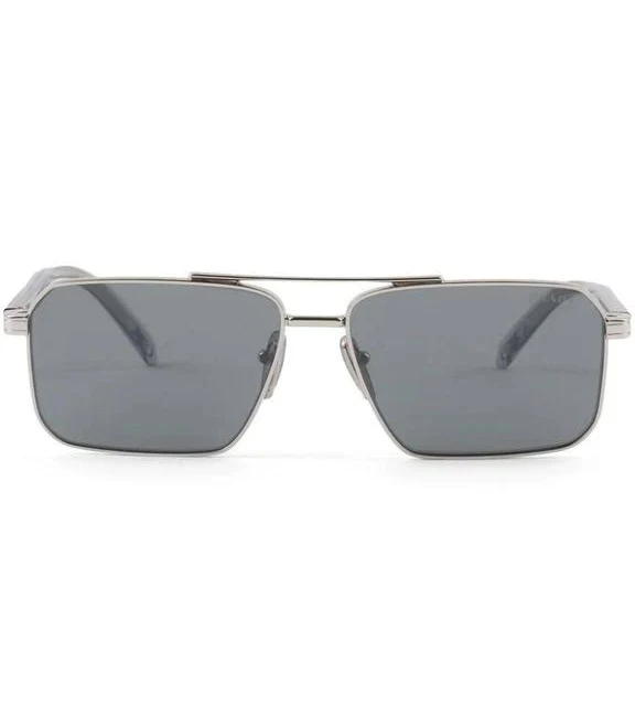 Prada Men's Double Bridge Rectangle-frame Sunglasses
