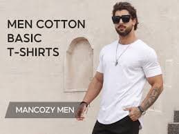 Mancozy Men's Cotton Hipster Hip Hop Longline Crewneck T-Shirt, Short Sleeve Gym Workout Athletic T Shirts for Men Small | Amazon.com