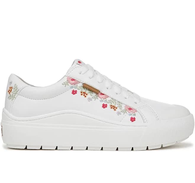 Dr. Scholl's Women's Time Off Platform Sneakers with Floral Embroidery