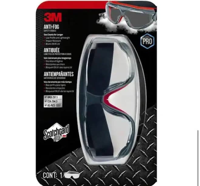 3M Scotchgard Anti-Fog Safety Goggles