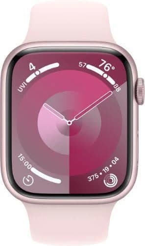 Apple Watch Series 9 GPS 41mm Pink Aluminum Case with Light Pink Rubber Sport Band