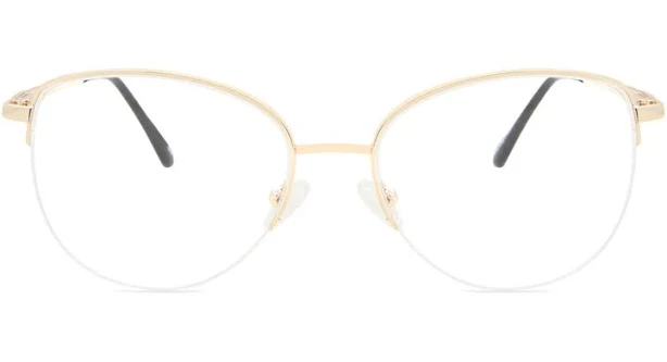 SmartBuy Collection Women's Cat Eye Full Rim Metal Prescription Glasses