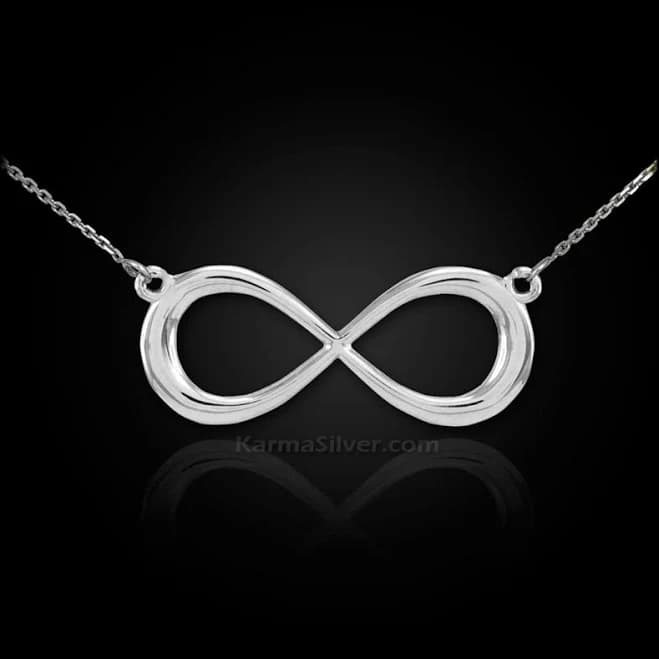 Sterling Silver Dainty Infinity Necklace