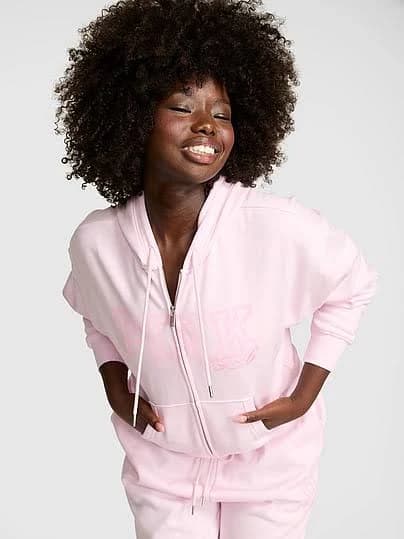 Victoria's Women's Secret Tops Victoria Secret Pink Campus Fleece Full Zip Hoodie