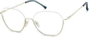 Gold Geometric Glasses #3235214 | Zenni Optical