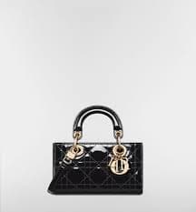 Lady D-Joy Micro Bag Black Patent Cannage Calfskin | DIOR